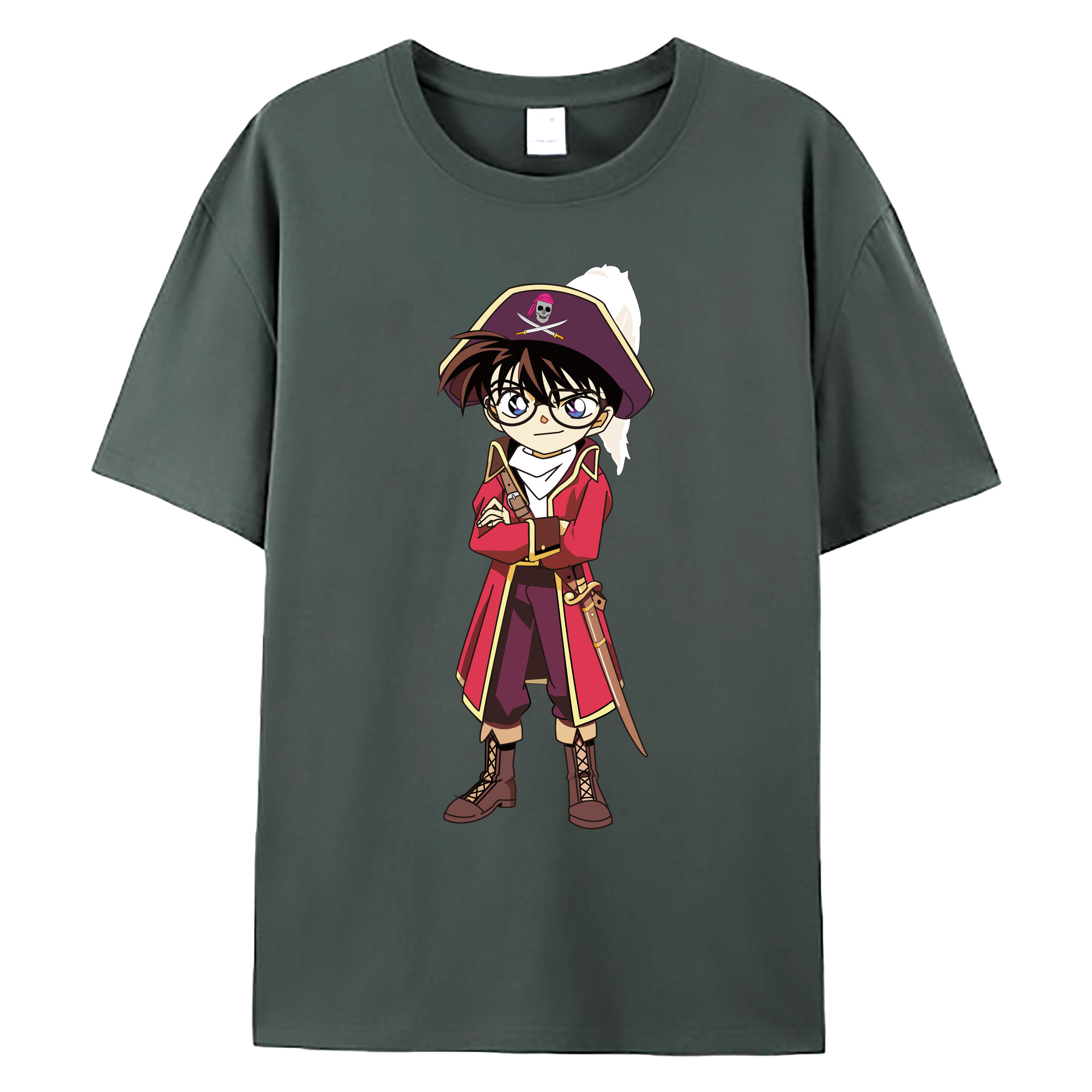 （画像用） 名探偵コナン 江戸川 コナン Detective Conan Conan Edogawa 綿100％ メンズ半袖Tシャツ｜肌触りやわらか＆通気性